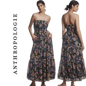 Anthropologie Somerset Strapless Maxi Dress